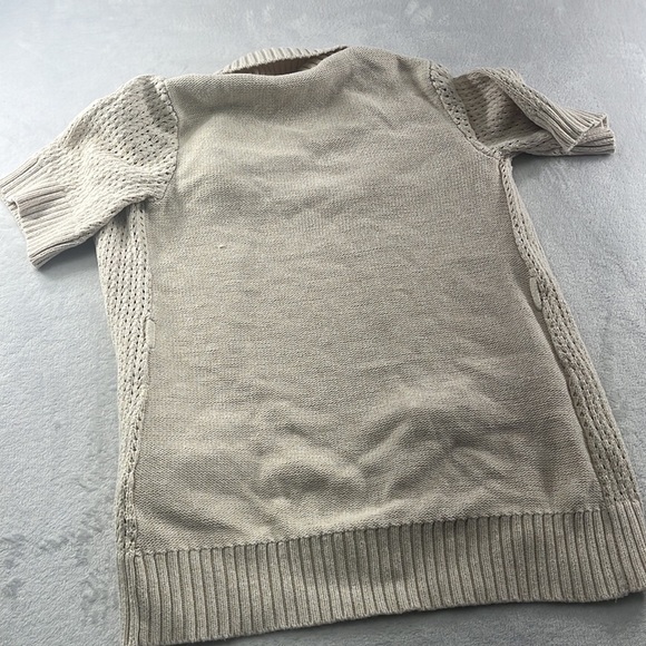 Crazy 8, 7-8 Girls 100% Cotton Ivory Open Short Sleeve Cardigan - Picture 8 of 12